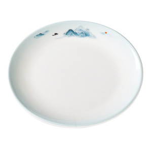 Xiangyuanmei round commercial serving <b>plates</b>, imitation porcelain <b>plates</b>, plastic cold dish <b>plates</b>, round <b>melamine</b> tableware - Product Image 5