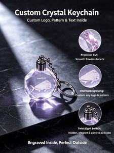 Llavero de Cristal K9 Premium con Diseño de Cubo de Hielo, Grabado Láser 3D, Logotipo Personalizado, Ideal para Regalos Promocionales, Duradero - Product Image 5