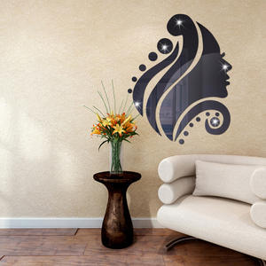 Autocollant de <span class=keywords><strong>miroir</strong></span> mural 3d, décoration de chambre de fille, autocollant doux, nouvelle collection - Product Image 4