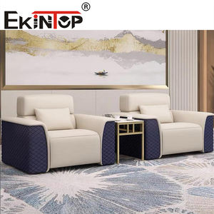 Conjunto de Sofás de Oficina de Cuero y Madera Ajustables Modernos Sinonis para Uso Comercial - Product Image 6