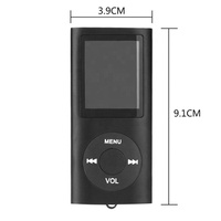 Reproductor de Música y Vídeo MP4/MP3 Mini de 1.8 Pulgadas, Radio FM, Portátil, Deportivo, Resistente al Agua, para Exteriores, sin Tarjeta
