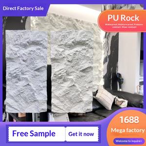 Pierre de montagne en PU avec motif de fond, lumière murale, pierre en PU, cuir, culture, station, hôtel, pierre artificielle, brique murale intérieure - Product Image 1