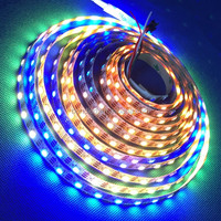 Bande LED RVB adressable flexible de haute qualité, étanche, fabriquée en Chine, WS2815 2811 30/60/144LEDs/m, lumière pleine couleur 12V