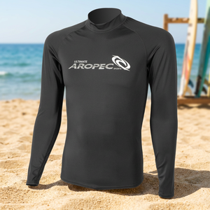 Aropec Men's Adults Quality Guarantee Polyester/Nylon Rash Guard <b>Swimsuit</b> Quick Dry <b>Full</b> Sleeve Shirts Tops Leisure Sportswear - Product Image 3