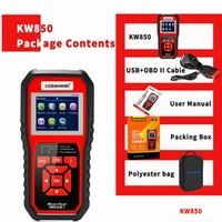 Escáner de Diagnóstico para Automóviles OBDII Universal KONNWEI KW850, Pantalla LCD TFT a Color, 12V, 1 Año de Garantía, Herramientas de Escaneo, Soporte en Español