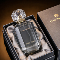 Flacon de parfum de luxe de 100 ml de bonne qualité, nouveau flacon transparent avec nouveau bouchon, flacon de parfum vide avec boîte