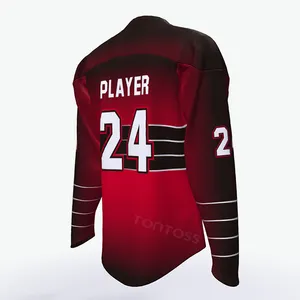 Großhandel Günstige Langlebige Eishockey Trikot 100% Polyester Reversible Sublimation Custom All Style Top Stitched Hockey Wear