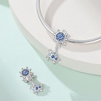 Vente en gros de bijoux pour femmes en argent sterling 925 style océan tortue étoile de mer queue de poisson pendentif breloques avec zircon accessoires fins