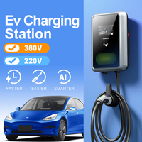 Chargeur de véhicule électrique mural d'occasion de type 2, 22 kW, 32 A, avec application RFID et prise européenne de niveau 2 IEC 62196-2