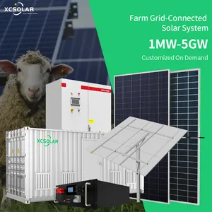 Instalación fácil y rápida en la red fuera de la red 10MW 100MW 1MW Granja Planta de energía solar Contenedor Sistema agrícola
