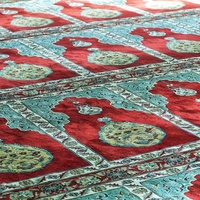 Tapis de mosquée Bocai de luxe en velours jacquard tissé, nylon gaufré, à poils longs, écologique, épais et doux en polypropylène, en rouleau, taille personnalisée
