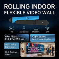 Mur vidéo LED flexible d'intérieur P2.6 P3.9, panneau d'affichage LED déroulable et pliable pour la publicité et les événements