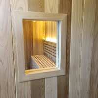 Sauna en bois massif Garden Villa, poêle à vapeur électrique, porte en verre trempé, intérieur/extérieur, 220-240V, garantie 3 ans
