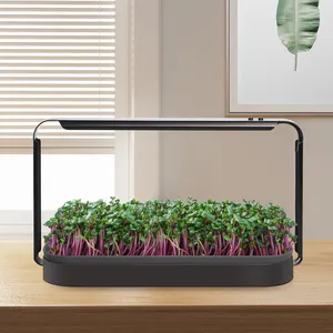 Portable Indoor Garden Kit Herbs Hydroponic Grow System With LED Light For Kids