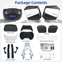Ensemble de bagages de rangement robustes pour moto, comprenant un top case arrière et des sacoches latérales, compatible avec la moto Honda NC750X