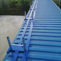 Çift Kirişli Konteyner Çatı Barınağı 33x40ft Rüzgar Geçirmez Kar Geçirmez Portatif Garaj Kumaş Bina Endüstriyel Depolama İçin