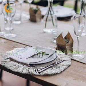 Manteles Individuales de Macramé de Lujo, Estilo Boho, con Flecos, Tejidos en Algodón Ecológico, para Mesa de Comedor, Decoración para el Hogar y Bodas - Product Image 5