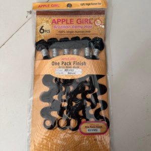 Cabello Virgen Indio 1B Negro Natural, 6 Paquetes, Ondulado, Ondulado Profundo, Rizado Francés/Jerry/Kinky, Cabello Humano de Alta Calidad, Sin Reseñas - Product Image 1