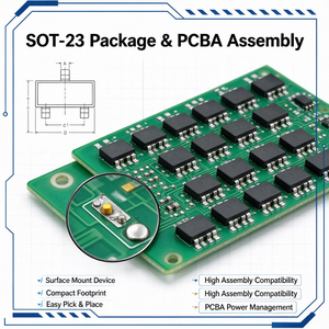 Транзистор MOSFET P-канальный NK PJA3415 SOT-23 -20В VDSS -3.8А ID Rds(on) 37мм для поверхностного монтажа, безопасный силовой транзистор, переключатель нагрузки для ноутбуков - Product Image 4