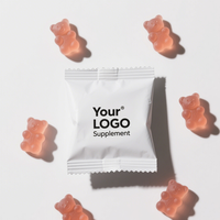 Gummies de collagène hydrolysé à marque privée OEM avec vitamine C et zinc pour la beauté des cheveux et de la peau des femmes – Complément alimentaire en bonbons gélifiés