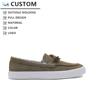 男士一脚蹬步行鞋，休闲透气网布衬里乐福鞋，轻便防滑格纹耐磨 EVA 中底橡胶 - Product Image 1