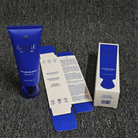 Boîte d'emballage en tube ou pot pour gel coiffant de haute qualité avec insert, boîte cosmétique en aluminium argenté en gros