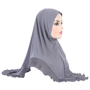 Instant <b>Hijab</b> With Under <b>Cap</b> Muslim Wholesale Big Size Soft Multi Color Jersey Instant <b>Hijab</b> - Product Image 3