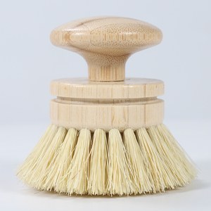 Cepillo de limpieza de madera con mango largo y cerdas suaves, cabezales de cepillo de sisal, palma y crin de caballo reemplazables, cabezal de fregado desmontable para limpieza - Product Image 5
