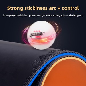 Gomma per Racchetta da Ping Pong DHS Hurricane 3 Provincial Blue Sponge, Approvata ITTF, Adesiva per Attacco Veloce e Loop, per Giocatori Avanzati - Product Image 3