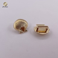 Hebilla de Cinturón de Metal con Forma de Concha de Aleación de Zinc, Hebilla de Cierre Frontal para Prendas de Lujo, Traje de Baño/Sujetador/Bikini de Playa