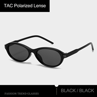 Lunettes de soleil ovales polarisées de luxe pour femmes, style vintage rétro, petites lunettes de soleil œil de chat, verres roses tendance UV400, lunettes de créateur, vente en gros