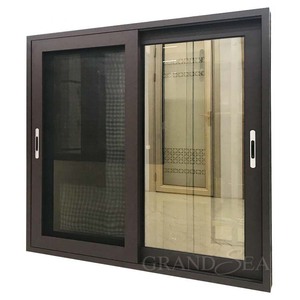 4x4 màu nâu điều khiển từ xa trượt <span class=keywords><strong>uPVC</strong></span> Windows Salm tối thiểu trượt Windows - Product Image 1