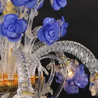 Lustre en verre artisanal moderne de luxe, nouveau design, fleurs décoratives, couleur optionnelle, source de lumière LED facile à installer