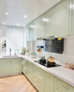 <b>Furniture</b> Modern Minimalist Style Solid Wood <b>Kitchen</b> Cabinet <b>Kitchen</b> <b>Furniture</b> Custom <b>Kitchen</b> Cabinet Sets - Product Image 2