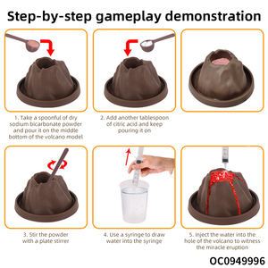 Experimentos físicos erupciones volcánicas tallo juguetes de aprendizaje educativos - Product Image 5