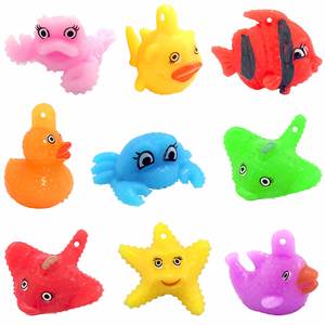 Jouets de pêche en gel souple TPR, poissons rouges et animaux marins, jouets flottants pour jeux aquatiques et pêche, jouet anti-stress - Product Image 3