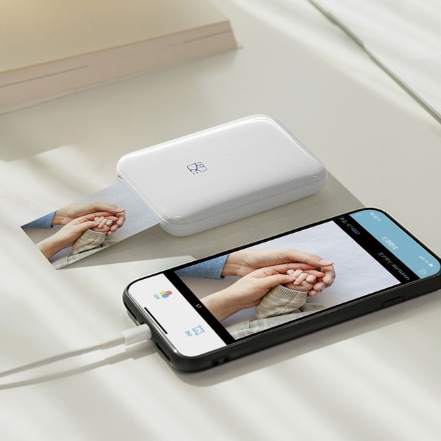 MT53 Portable Mini Photo Printer Small Wireless USB Interface Black and White Style for Home or Gift
