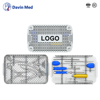 Kit d'instruments vétérinaires Davin Med pour vis pédiculaires, pour la chirurgie orthopédique des chiens, des chats et des animaux, et la chirurgie de la colonne vertébrale des animaux de compagnie