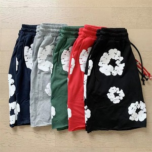 Pantalons de sport personnalisés de haute qualité pour hommes, en coton jacquard à motif floral, imprimés en mousse, 100% coton pur, shorts de rue - Product Image 1