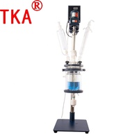 Reactor de vidrio encamisado de doble capa de 1L, 2L, 3L, 5L, mini, automático, con agitación al vacío para laboratorio, para síntesis química