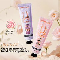 Bosuya Lot de 5 Crèmes Mains Parfumées 30g Hydratantes Non Grasses Rafraîchissantes Parfum Rose Marque Privée OEM