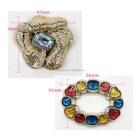 Boucles de chaussures tendance en plastique électroplaqué, motifs floraux, papillons et yeux variés, accessoires de chaussures à clous et à picots, vente en gros