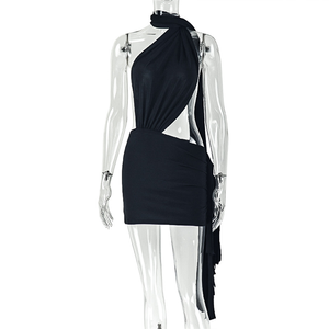 Abiti Mini Asimmetrici con Frange e Schiena Scoperta per San Valentino, <span class=keywords><strong>Outfit</strong></span> Sexy da Club per Donna, Vestito per Cena di Compleanno - Product Image 4