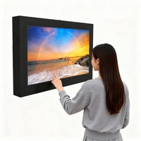 Layar LCD Digital Signage OSK 65 Inch, Terpasang di Dinding, Layar Sentuh Inframerah, Cocok untuk Lift, Pusat Perbelanjaan, Display Iklan Laris