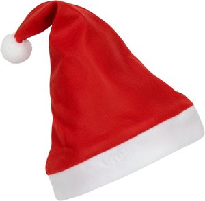 Chapeau de Noël classique rouge style Père Noël, accessoire de décoration pour fête de Noël, chapeau de Noël en peluche haut de gamme - Product Image 6