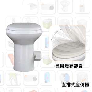 Inodoro portátil de plástico blanco con pie que ahorra agua para acampar para uso de ducha de <span class=keywords><strong>caravana</strong></span> en <span class=keywords><strong>caravana</strong></span> - Product Image 1