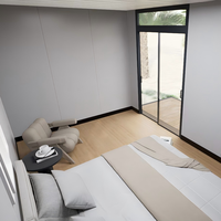 XH Maison Conteneur Moderne Préfabriquée à Panneaux Sandwich, avec Plancher Ignifuge, Tuiles de Toit en Acier, Respirante, pour Dortoir de Travailleurs et Bureau