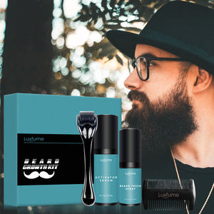 Cuidado de la barba conjunto incluyendo la barba suero de <span class=keywords><strong>crecimiento</strong></span> dermaroller nutritiva potenciador del aceite de la barba - Product Image 4
