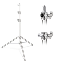 Support de Trépied Photo Professionnel en Acier Inoxydable Réglable 2M de Haute Qualité pour Studio Vidéo avec Flash et Boîte à Lumière