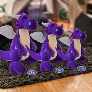Peluche <span class=keywords><strong>Dragon</strong></span> Ultra Douce et Moelleuse, Lavable, Anti-Stress, Remplie de Coton PP, Coussin Dinosaure pour Enfants - Product Image 5